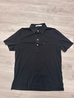 Criquet Slim Fit Classic Polo Black Organic Cotton